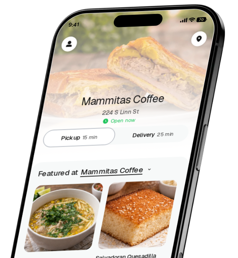 Mammitas Coffee app preview