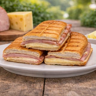 Pan Tostada con Jamon y Queso