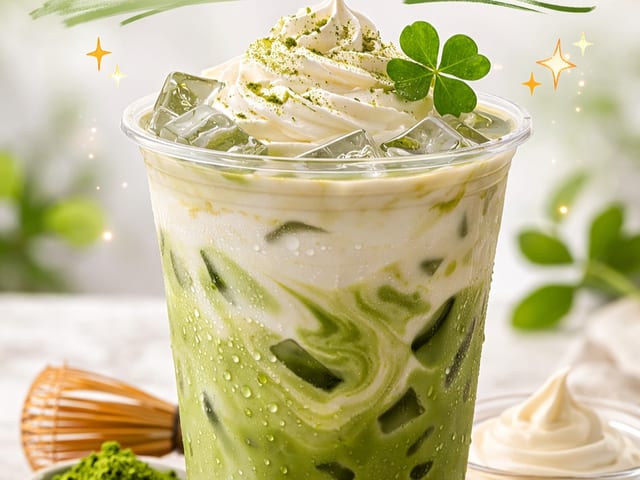 Iced Lucky Matcha Latte.