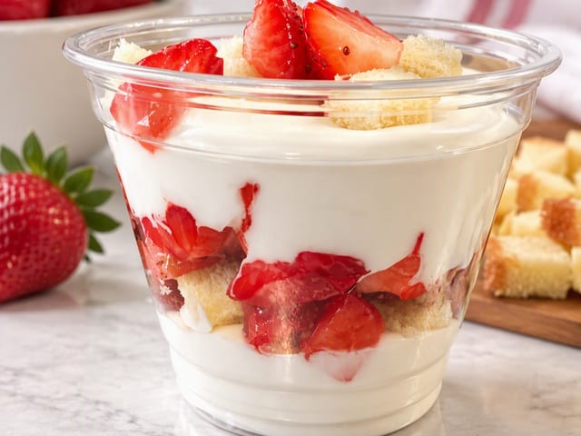 Strawberry and Cream Parfait.