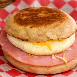English Muffin Ham Breakfast Sandwich