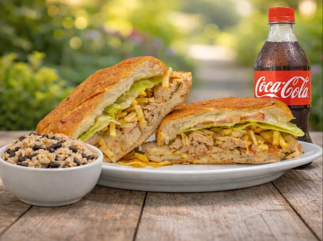 Chicken Sandwich Combo w/ Side with 20 oz. Soda Bottle.