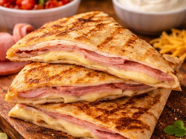 Ham & Cheese Quesadilla.