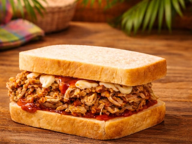 Tropical Paradise Pork Sandwich.