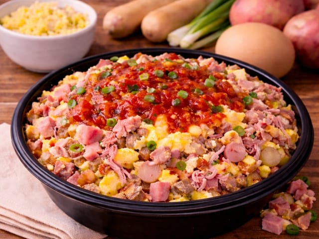 Ham Breakfast Burrito Bowl (GF).